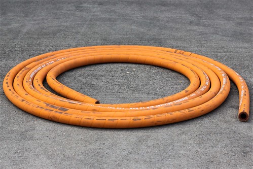 Click to enlarge - Orange brewers hose made from FDA approved materials. Used for water lines in induction furnaces. For use in all brewery installations and applications requiring a high quality drinking water hose. 